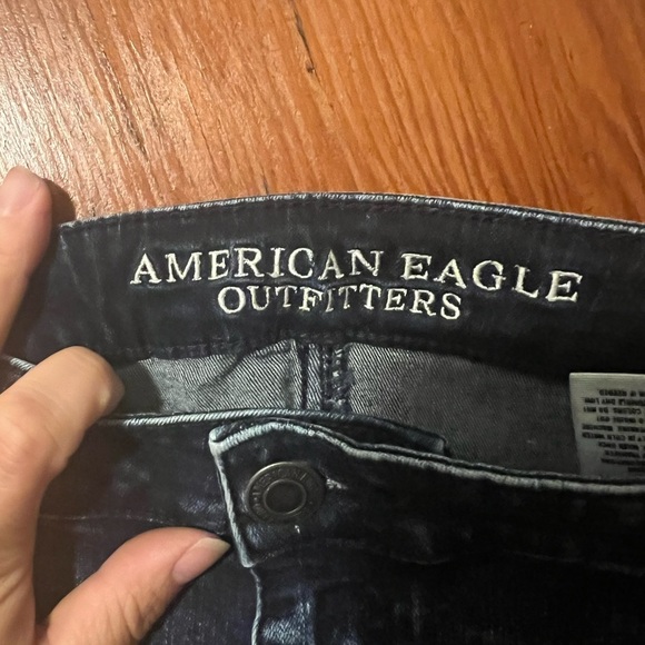 American Eagle Mini Skirt Super Stretch Women’s Size 0 Dark Wash - Picture 2 of 6